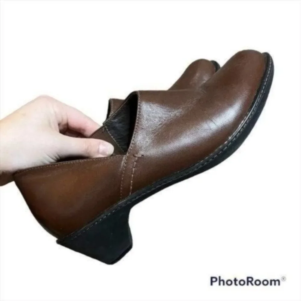 Dansko Baylee Brown Leather Slip On Clog Womens Size 38 - Picture 4 of 9
